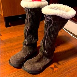 UGG Brown Winter Boots with Cozy Faux Fur Lining